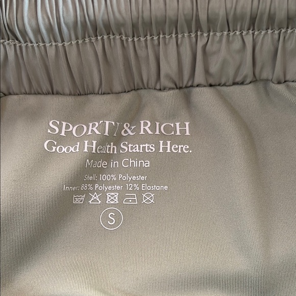 Sporty & Rich LIKE NEW SR Runner Drawstring Shorts - Picture 2 of 4